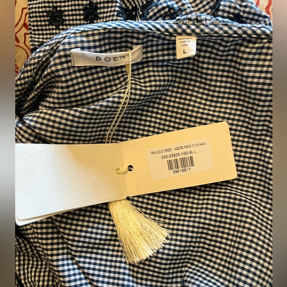 Doen Franique Dress in Azure Paris Gingham - Picture 4 of 11